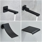 Concealed Rain and Waterfall Shower System with Tub Spout