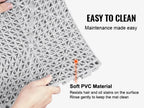 Interlocking Drainage Floor Tiles 12x12 Inch, Soft PVC Non-Slip Gray, 50-Piece Set