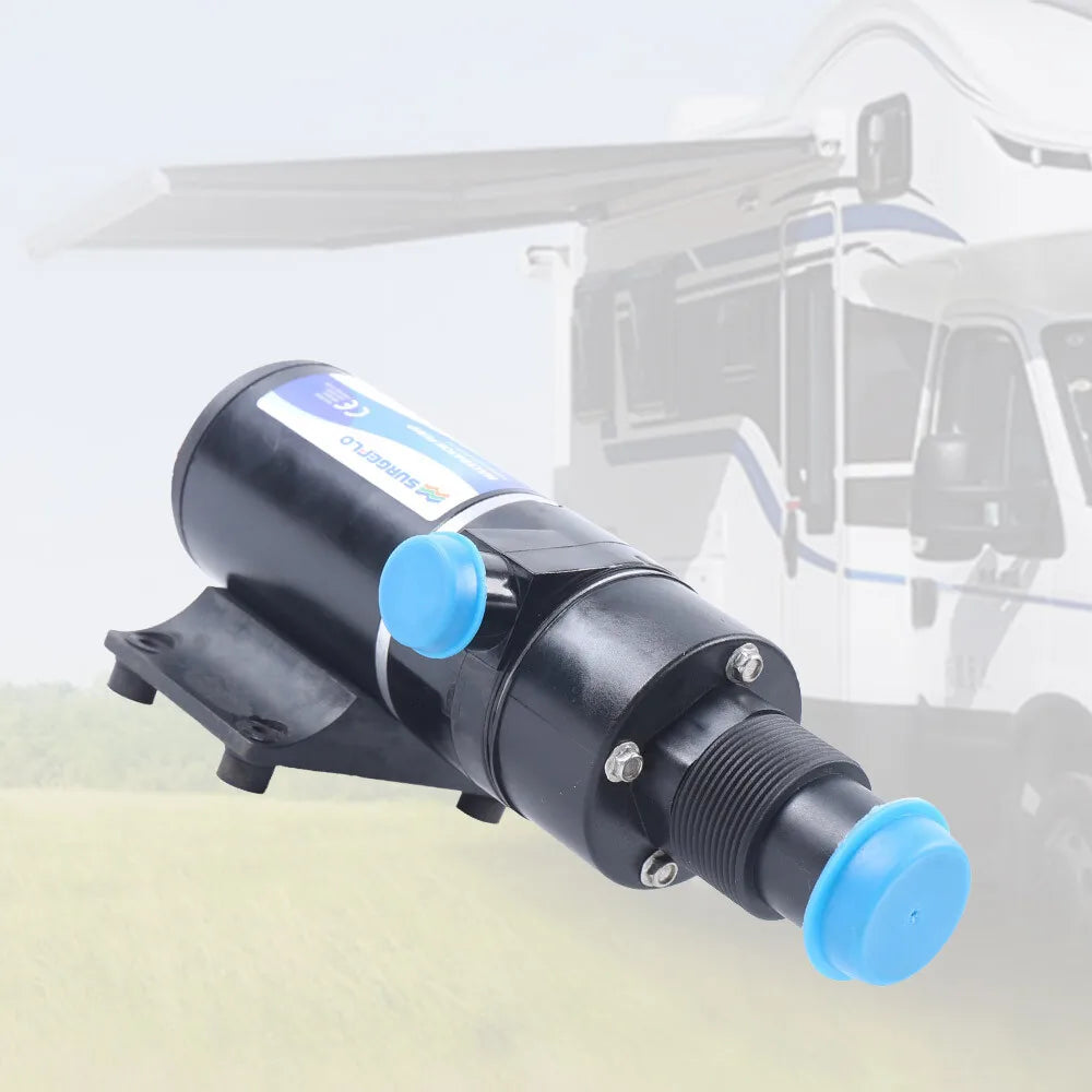 RV Waste Macerator Pump, PA66 and Glass Fiber Construction, 1 M Suction and 3 M Head