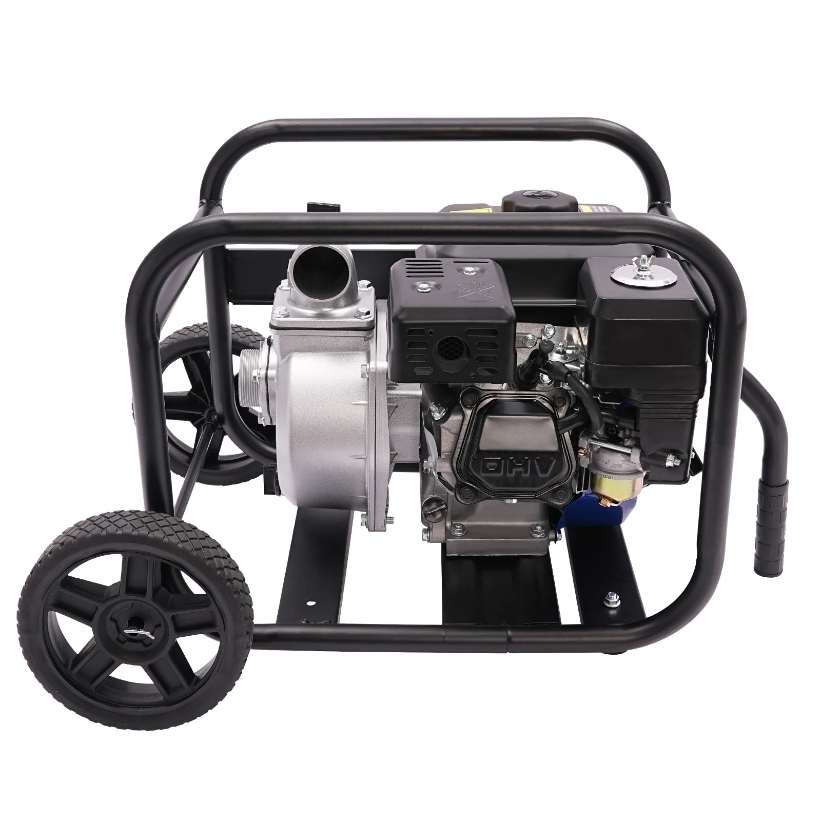6.5 HP Gasoline Water Pump with Handle and Wheels for Agricultural Irrigation and Drainage