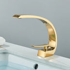 Single-Handle Brass Basin Faucet, Deck-Mounted
