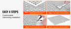 Interlocking Drainage Floor Tiles 12x12 Inch, Soft PVC Non-Slip Gray, 50-Piece Set