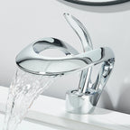Waterfall Basin Faucet Single Handle Solid Brass