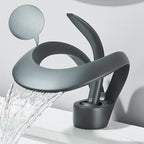 Waterfall Basin Faucet Single Handle Solid Brass