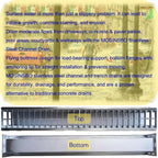 304 Stainless Steel Trench Drain 39.4x5.9x5.5 Inch, B125 Rated with Galvanized Grate for Driveway