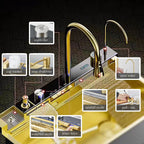 Waterfall Kitchen Sink with Digital Display, Stainless Steel