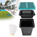 Catch Basin Drain 16.5x16.5x24 Inch with Grate and Debris Basket for Yard, Patio and Driveway