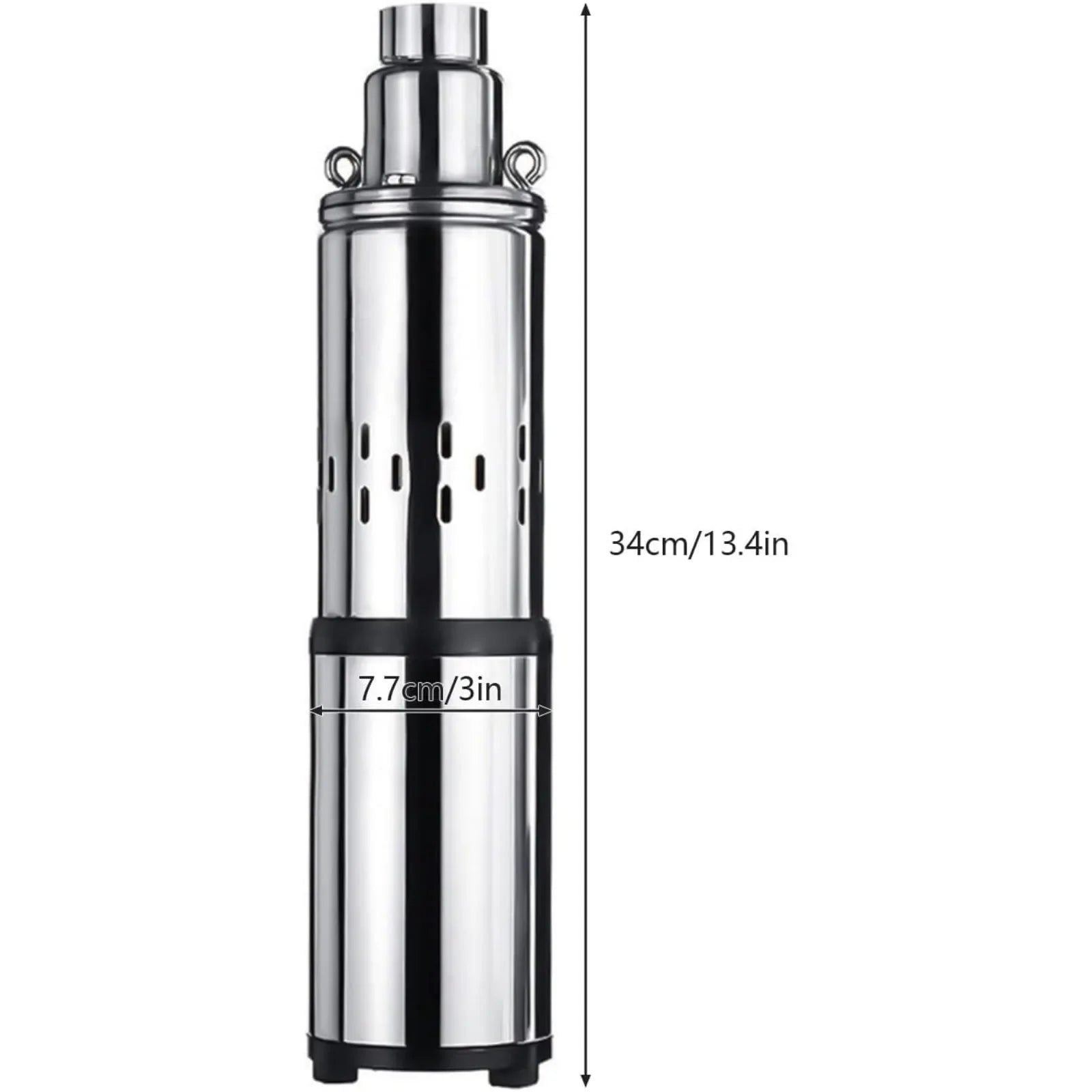 Submersible Deep Well Pump 200 W, 76 mm Diameter, 30 M Head, 16 L/Min for Garden Drainage