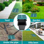 Catch Basin Drain 16.5x16.5x24 Inch with Grate and Debris Basket for Yard, Patio and Driveway