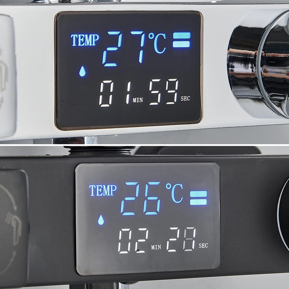 4-Way Thermostatic Shower Faucet with Digital Display and Shelf