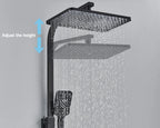 4-Way Thermostatic Shower Faucet with Digital Display and Shelf