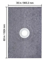 Adjustable Watertight Shower Curb 38x60 in with PVC Flange and Steel Drain Cover
