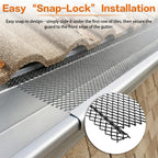 Micro Mesh Gutter Guard Roll, 70-Piece Stainless Steel Leaf Filter for Downspouts