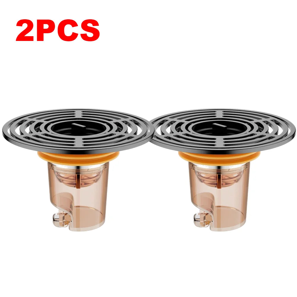 Magnetic Self-Close Floor Drain Backflow Preventer, Anti-Odor Shower Strainer 1/2/3 Pack