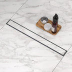 30 Inch Linear Shower Drain, Stainless Steel with Reversible Cover and Hair Strainer