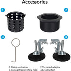 12 Inch Linear Shower Drain, Matte Black Tile Insert 304 Stainless Steel with Hair Strainer