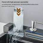 Waterfall Kitchen Sink with Digital Display, Stainless Steel