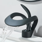 Waterfall Basin Faucet Single Handle Solid Brass