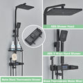 4-Way Thermostatic Shower Faucet with Digital Display and Shelf