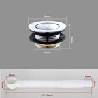 Pop-Up Bathtub and Basin Drain with Filter, Chrome Finished Waste Drainer Set