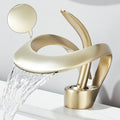 Waterfall Basin Faucet Single Handle Solid Brass