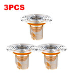 Magnetic Self-Close Floor Drain Backflow Preventer, Anti-Odor Shower Strainer 1/2/3 Pack