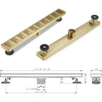 32 Inch Linear Shower Drain, 304 Stainless Steel High-Flow 51 L/Min US Standard Floor Drain