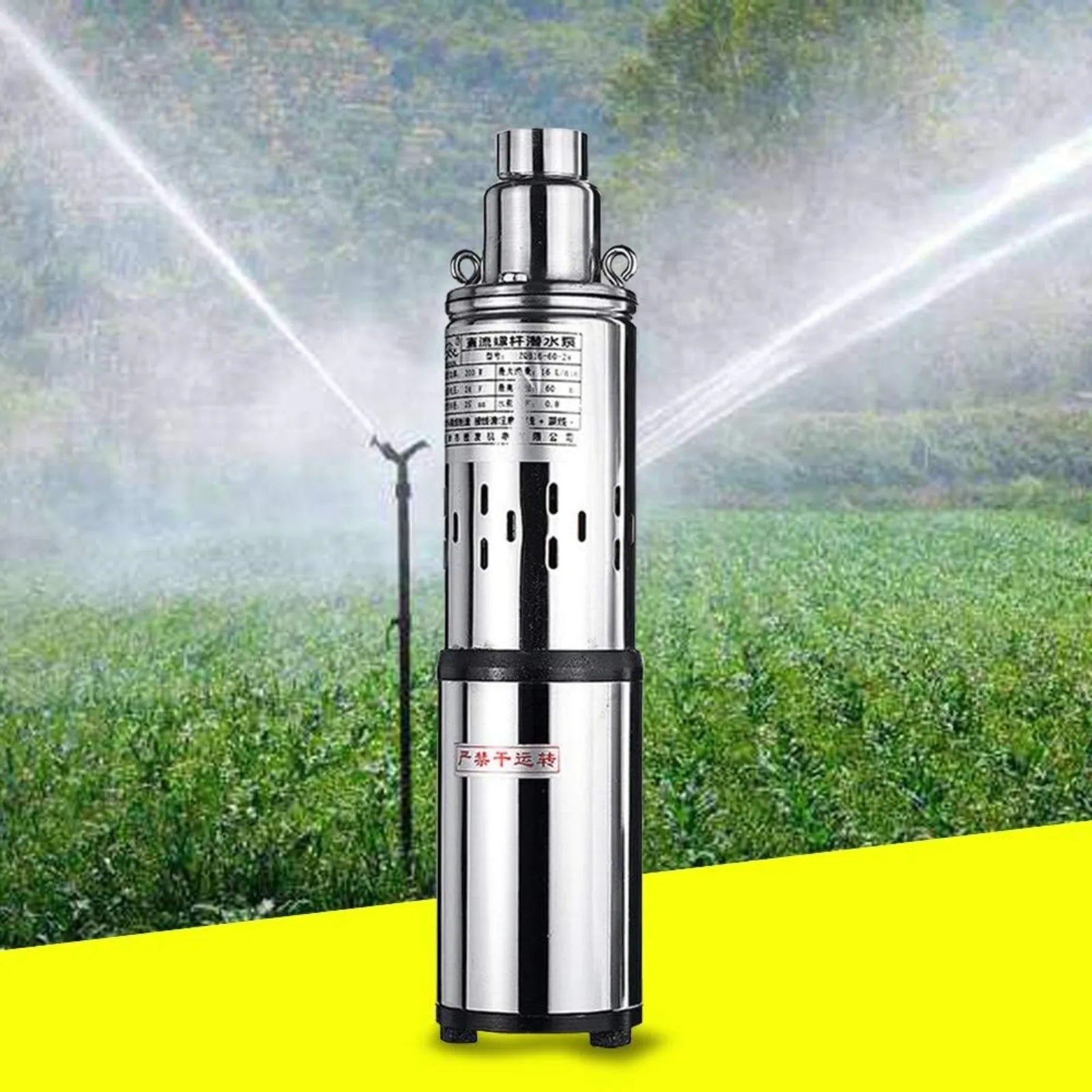 Submersible Deep Well Pump 200 W, 76 mm Diameter, 30 M Head, 16 L/Min for Garden Drainage