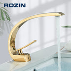 Single-Hole Basin Mixer Tap, Solid Brass Deck-Mounted in Matte Black