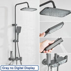 4-Function Piano-Key Rainfall Shower System with Digital Display