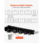 HDPE Trench Drain Kit 3-Pack, 5.9x5.1 In Channel with Metal Grate and End Caps, 39 In Each