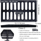 Cast Iron Trench Drain Grate 20x12 Inch, C-Class Heavy Duty Black Rectangular Sewer Cover