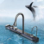 Waterfall Kitchen Sink with Digital Display, Stainless Steel