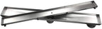 24 Inch Linear Shower Drain with Tile Insert Grate, Brushed Stainless Steel