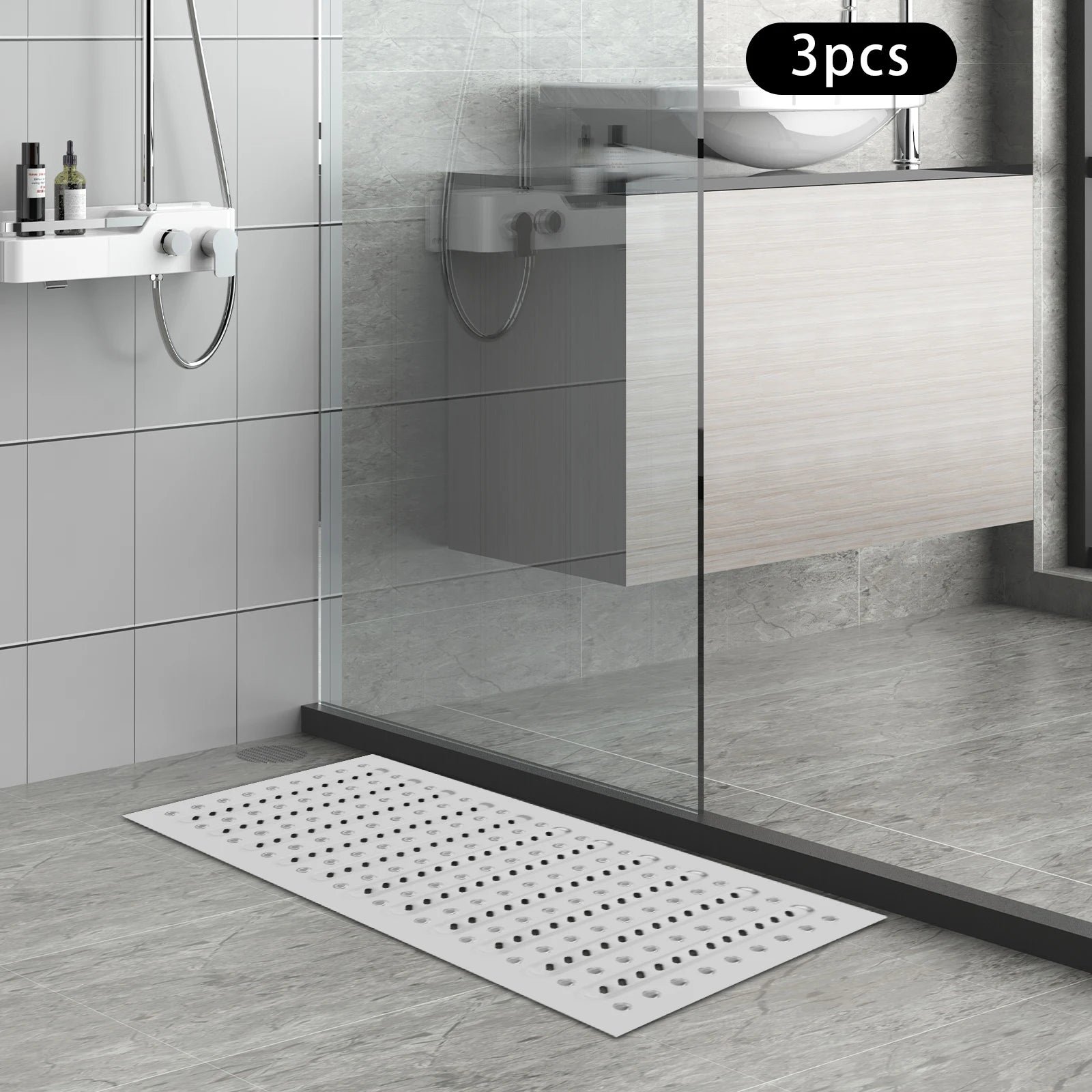 Stainless Steel Trench Drain Grate Cover 3-Piece Set, 22.8 x 11.8 In Each