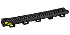 HDPE Trench Drain with Plastic Grate, Class B, 3 or 5 Pack